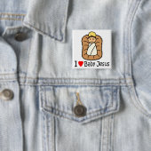 Iハート(愛)のベビーイエス・キリスト 缶バッジ (インサイチュ)