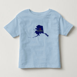 Iハート（愛）アラスカ トドラーTシャツ