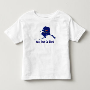 Iハート（愛）アラスカ トドラーTシャツ