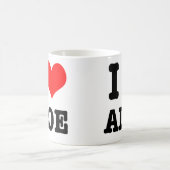 Iハート（愛）アロエ コーヒーマグカップ (中央)