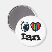 Iハート（愛）イアン マグネット (正面/裏面)