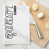 Iハート（愛）ウボンラチャタニ，イサン，タイ キッチンタオル (四つ折り)