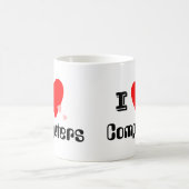 Iハート(愛)コンピュータマグ コーヒーマグカップ (中央)