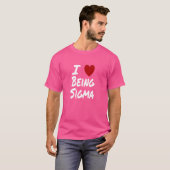 Iハート(愛)シグマロナーミーム内向型 Tシャツ (正面フル)