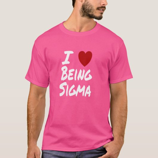 Iハート(愛)シグマロナーミーム内向型 Tシャツ (正面)