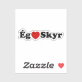 Iハート（愛）スカイ[エグエルスカスカスカスカイ]アイスランド語 シール (シート)