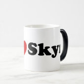 Iハート（愛）スカイ[エグエルスカスカスカスカイ]アイスランド語 モーフィングマグカップ (正面右)