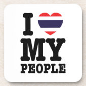 Iハート(愛)タイ人 コースター (正面)