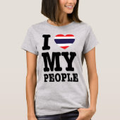 Iハート(愛)タイ人 Tシャツ (正面)