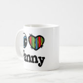Iハート（愛）ファニー コーヒーマグカップ (正面左)
