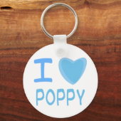Iハート（愛）ポピー キーホルダー (正面)