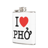 Iハート（愛）ポー フラスク (左)