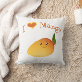 Iハート（愛）マンゴ クッション (ブランケット)