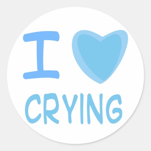 Iハート（愛）泣き叫び ラウンドシール (正面)