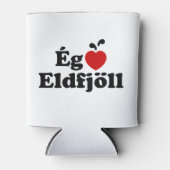 Iハート（愛）火山[エグエルスカエルディョル] 缶クーラー (正面)