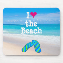 Iハート(愛)砂のビーチのビーチサンダル