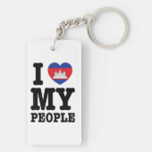 Iハート（愛）私のクメールの人々 キーホルダー (裏面)