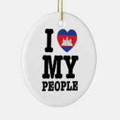 Iハート（愛）私のクメールの人々 セラミックオーナメント (右)