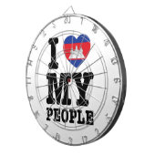 Iハート（愛）私のクメールの人々 ダーツボード (正面右)