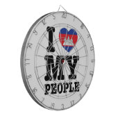 Iハート（愛）私のクメールの人々 ダーツボード (正面左)