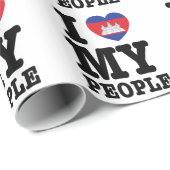 Iハート（愛）私のクメールの人々 ラッピングペーパー (ロールコーナー)