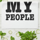 Iハート（愛）私のラオスの人々 キッチンタオル (折り畳み)