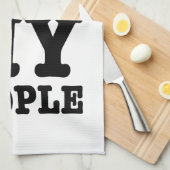 Iハート（愛）私のラオスの人々 キッチンタオル (四つ折り)