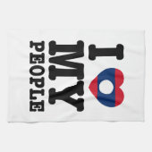 Iハート（愛）私のラオスの人々 キッチンタオル (横)