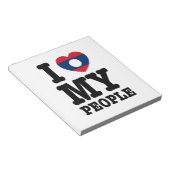 Iハート（愛）私のラオスの人々 ノートパッド (アングル)