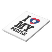 Iハート（愛）私のラオスの人々 ノートパッド (回転)