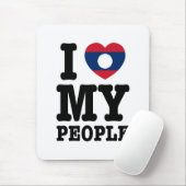 Iハート（愛）私のラオスの人々 マウスパッド (マウス)