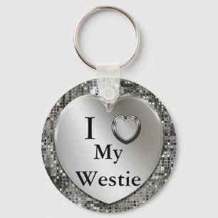 Iハート(愛)私のWestie Keychain キーホルダー