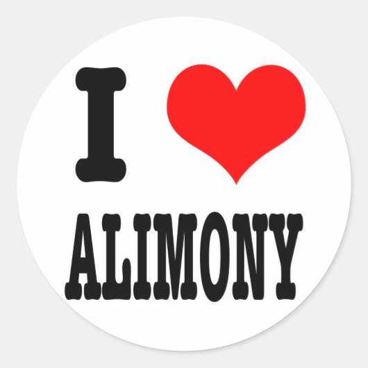 Iハート（愛） ALIMONY ラウンドシール (正面)