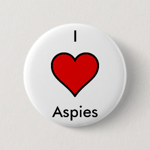 Iハート(愛) Aspies 缶バッジ