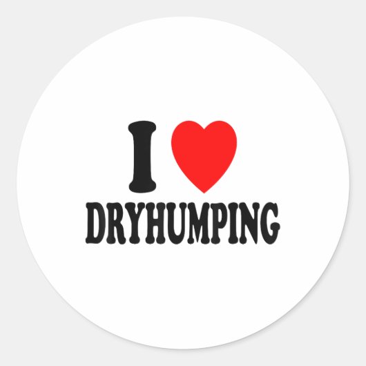Iハート(愛) Dryhumping _1 ラウンドシール (正面)