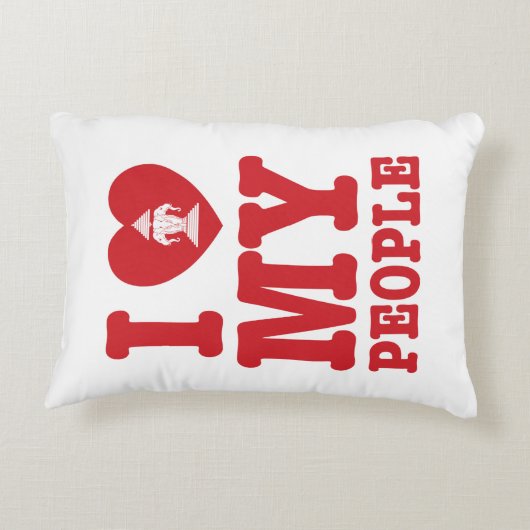 Iハート(愛)Erawan私のラオスの人々 アクセントクッション (裏面)