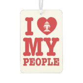 Iハート（愛）Erawan私のラオスの人々 カーエアーフレッシュナー (裏面)