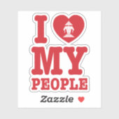 Iハート(愛)Erawan私のラオスの人々 シール (シート)