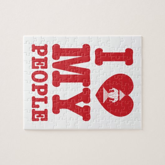 Iハート（愛）Erawan私のラオスの人々 ジグソーパズル (横)