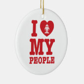 Iハート（愛）Erawan私のラオスの人々 セラミックオーナメント (右)