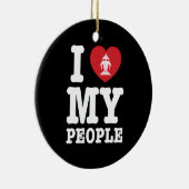 Iハート（愛）Erawan私のラオスの人々 セラミックオーナメント (右)