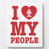 Iハート（愛）Erawan私のラオスの人々 フォトプラーク (正面)