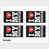 Iハート（愛）Erawan私のラオスの人々 長方形シール (シート)