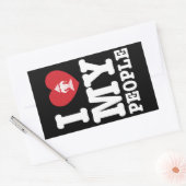 Iハート（愛）Erawan私のラオスの人々 長方形シール (封筒)