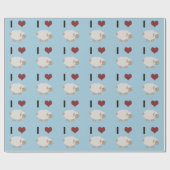 Iハート（愛）Ewe（あなた） ラッピングペーパー (フラット)