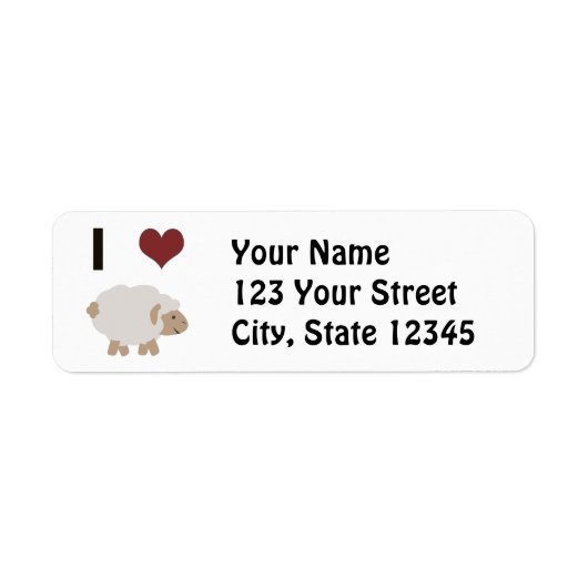 Iハート（愛）Ewe（あなた） ラベル (正面)