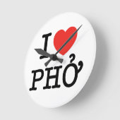Iハート(愛)Pho ラウンド壁時計 (傾斜)