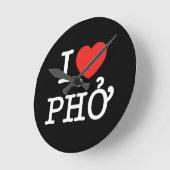 Iハート(愛)Pho ラウンド壁時計 (傾斜)