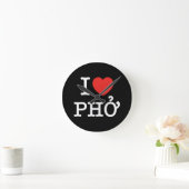 Iハート(愛)Pho ラウンド壁時計 (ホーム)