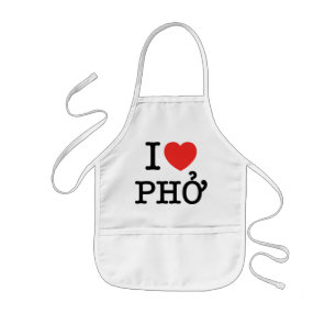 Iハート(愛) Pho 子供用エプロン